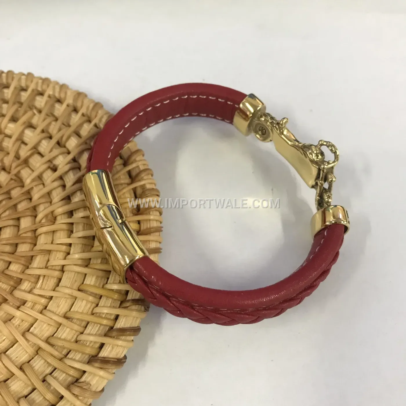 Vintage Red Copper Alloy Magnetic Therapy Bracelet