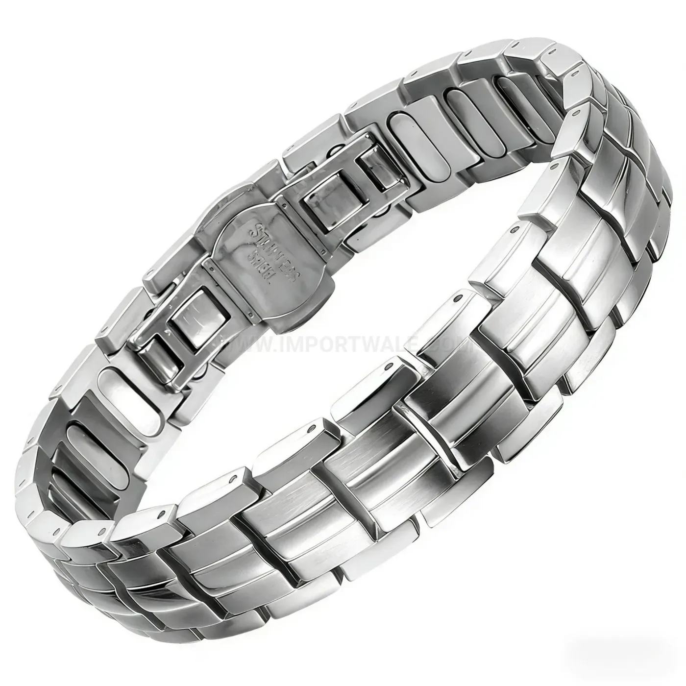 Stainless Steel Magnetic Energy Link Bracelet for Men
