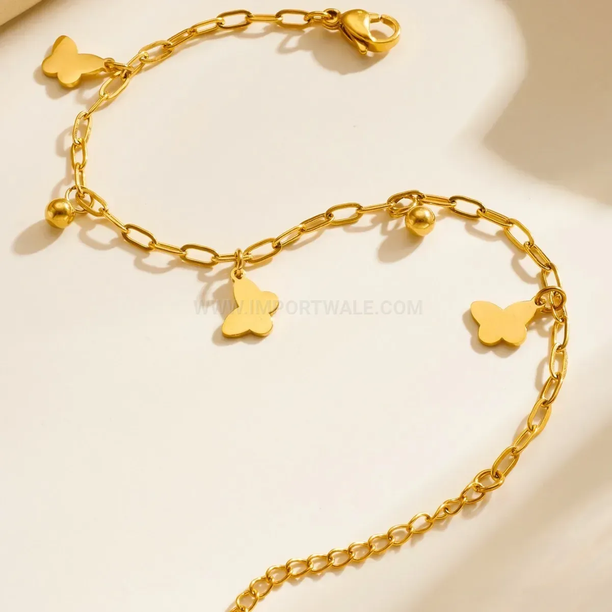 Tassel Butterfly Fairy Stainless Steel Charm Bracelet