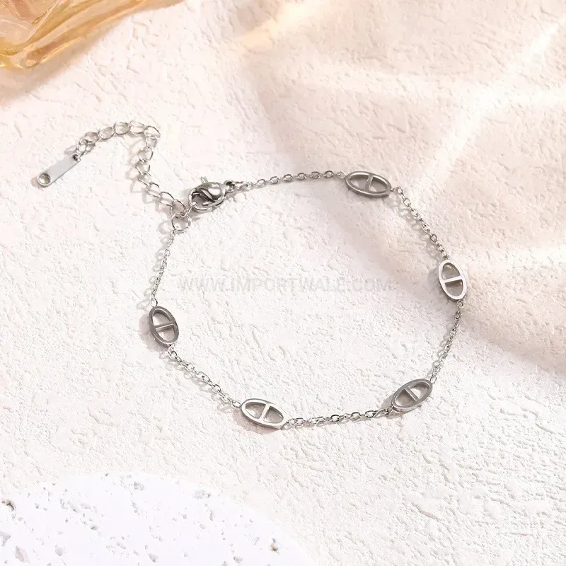 Bold 14K Gold Plated Titanium Steel Layered Chain Link Bracelet