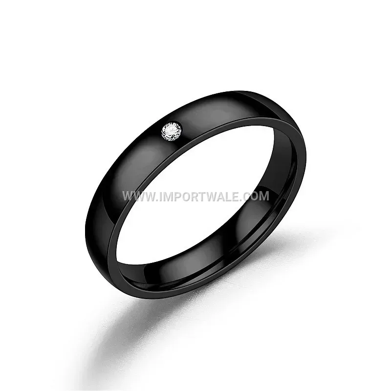 Vintage Crystal Encrusted Stainless Steel Ring