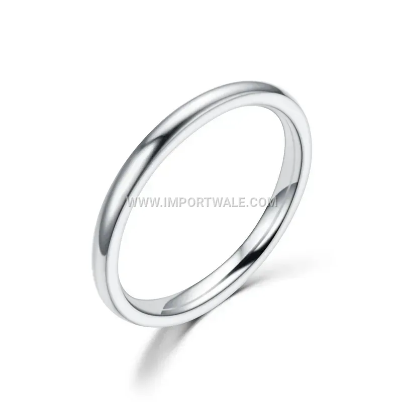 Ultra Slim Metallic Finished Stainless Steel Plain Stacking Band