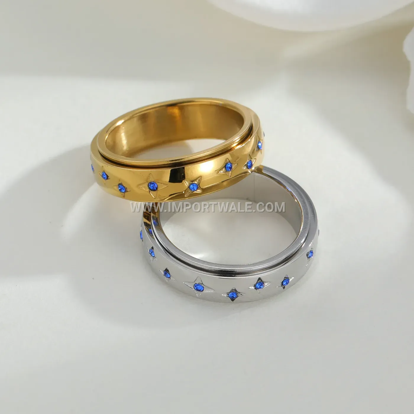 Modern Rotatable Stainless Steel Accent Ring