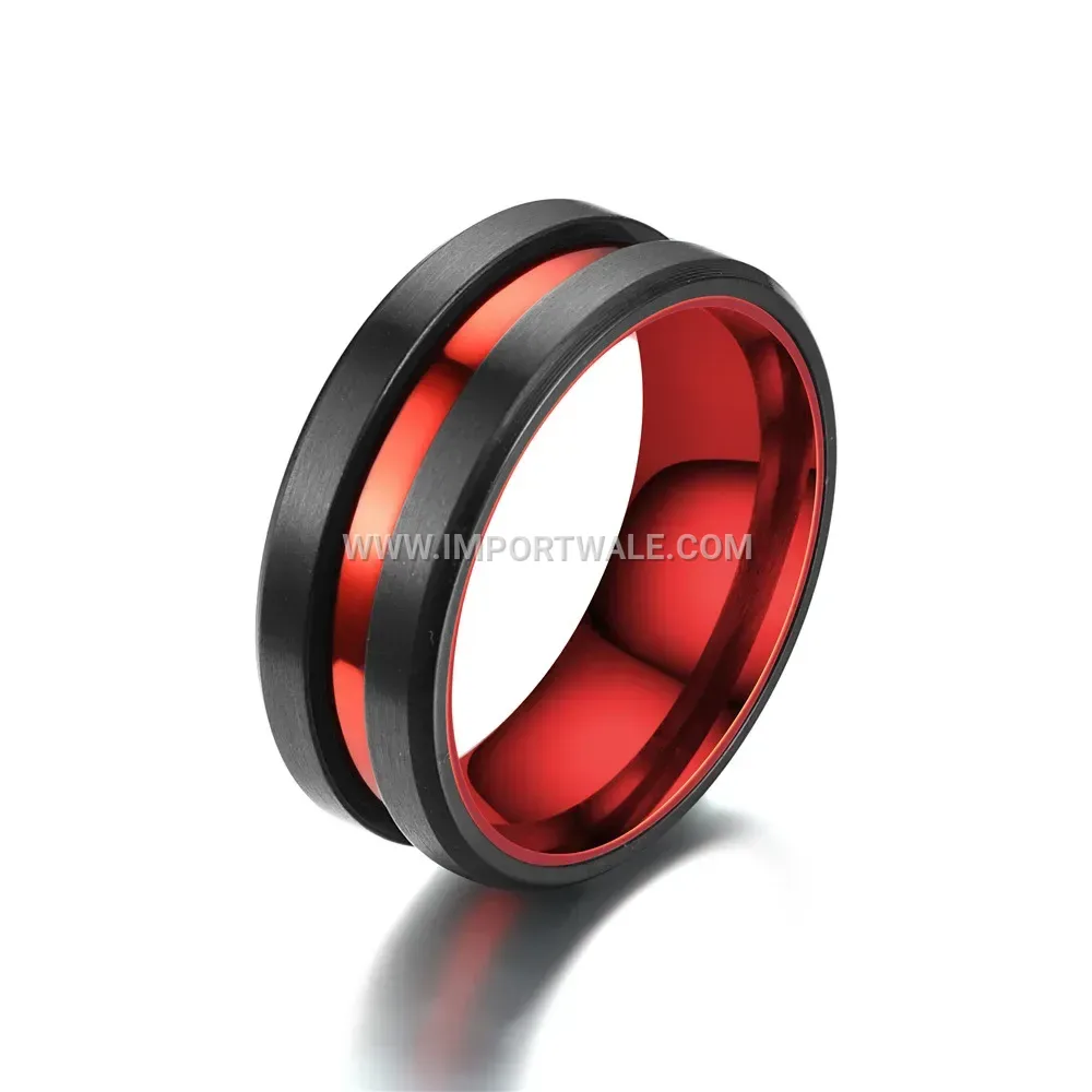 Two Tone Stainless Steel Casual Statement Ring