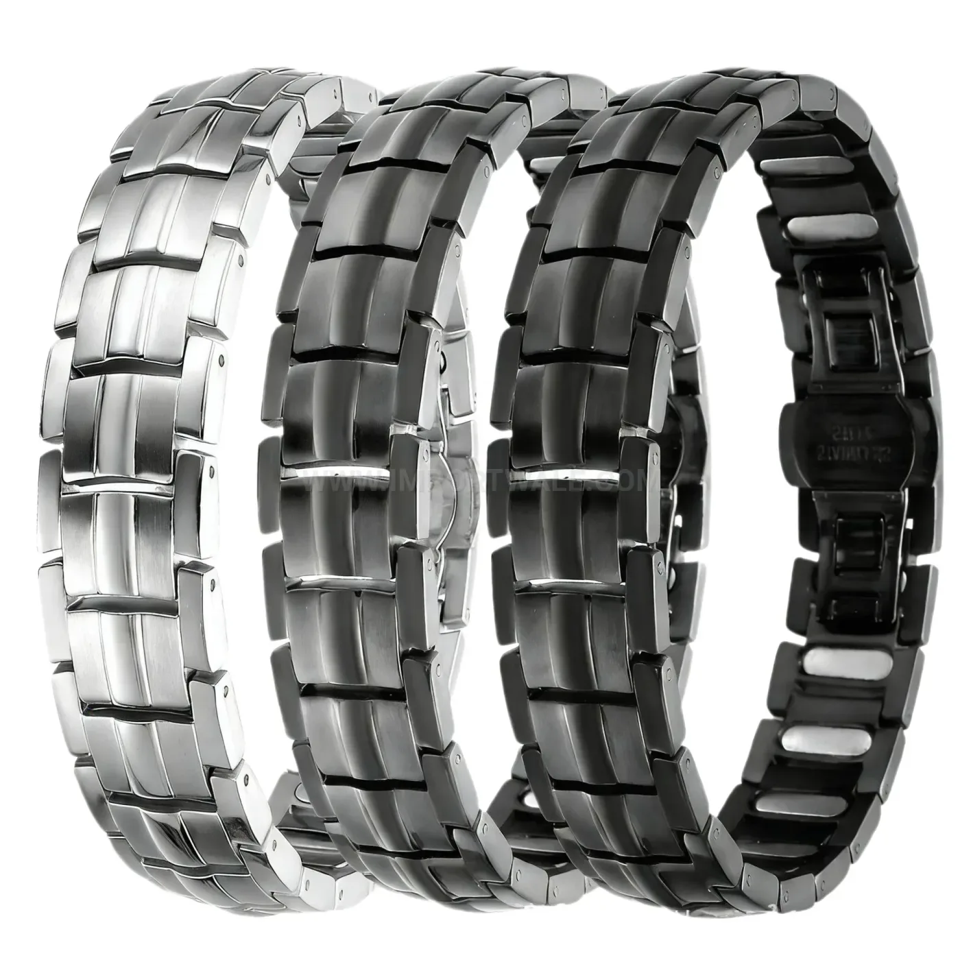 Stainless Steel Magnetic Energy Link Bracelet for Men