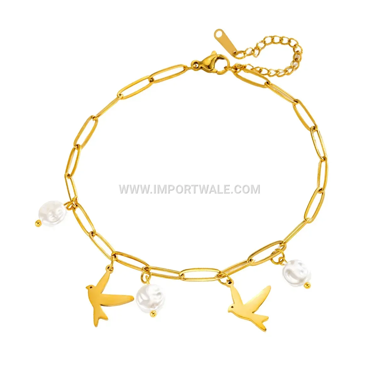 Minimalist Stainless Steel Geometric Charm Anklet