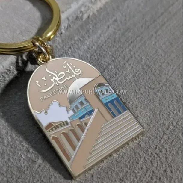 Gold Plated Stainless Steel Map Outline Geometric Charm Pendant