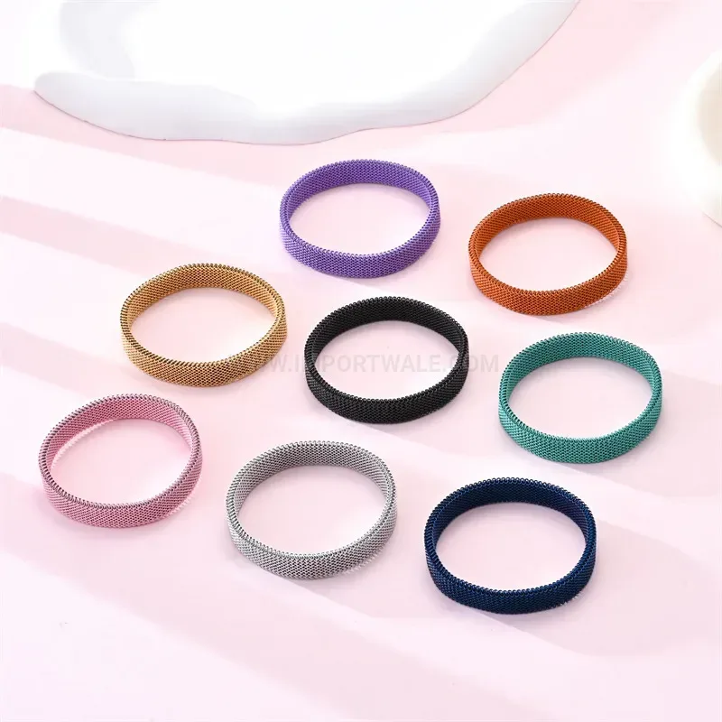 Premium Flexible Mesh Stainless Steel Stretch Bangle Bracelet