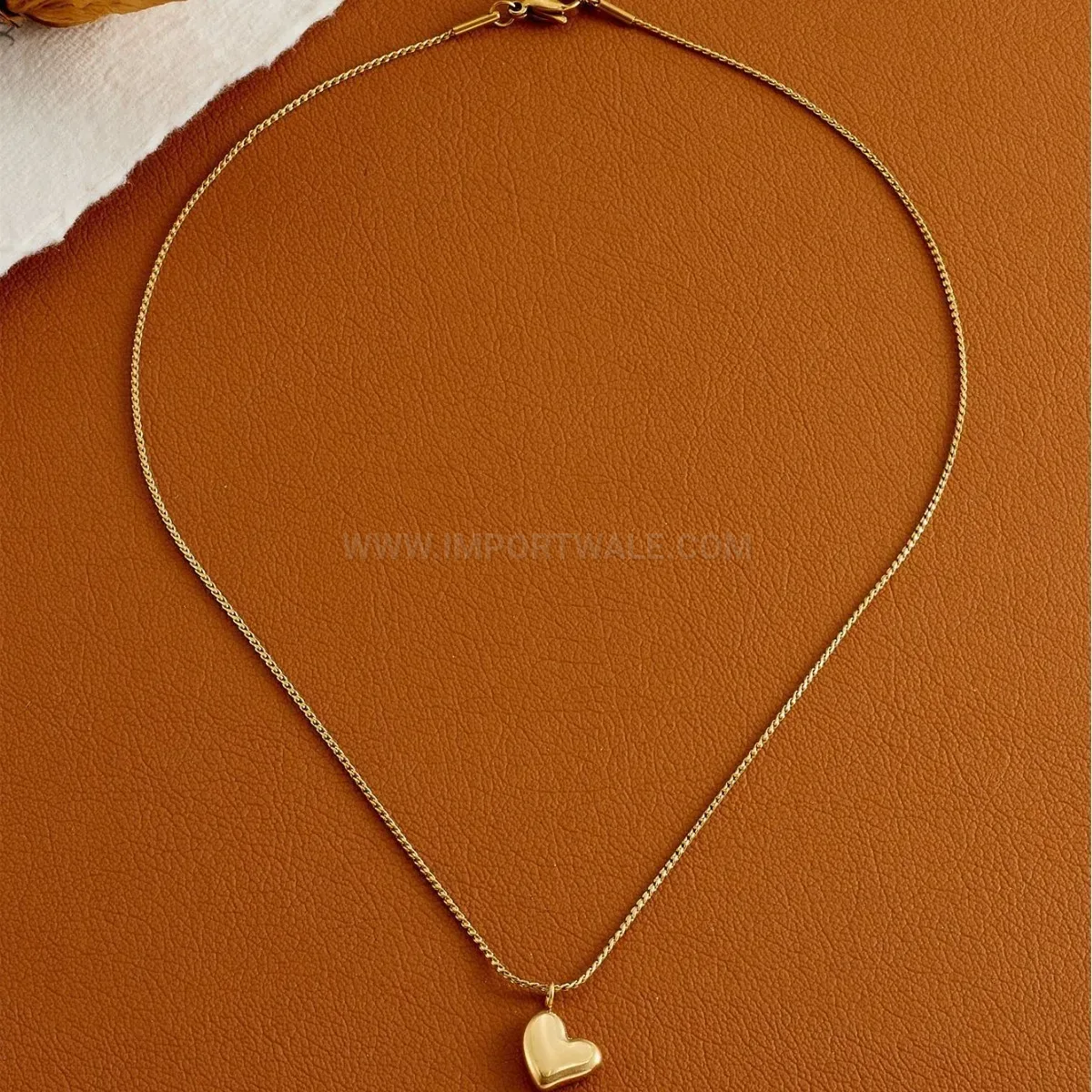 Trendy Titanium Steel Heart Pendant Necklace