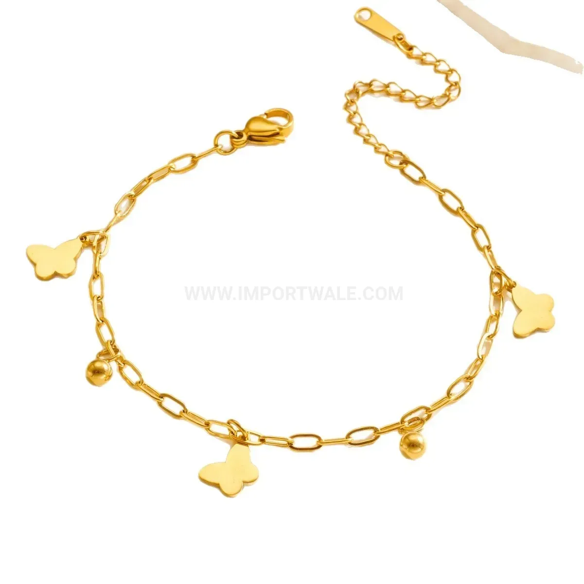 Tassel Butterfly Fairy Stainless Steel Charm Bracelet