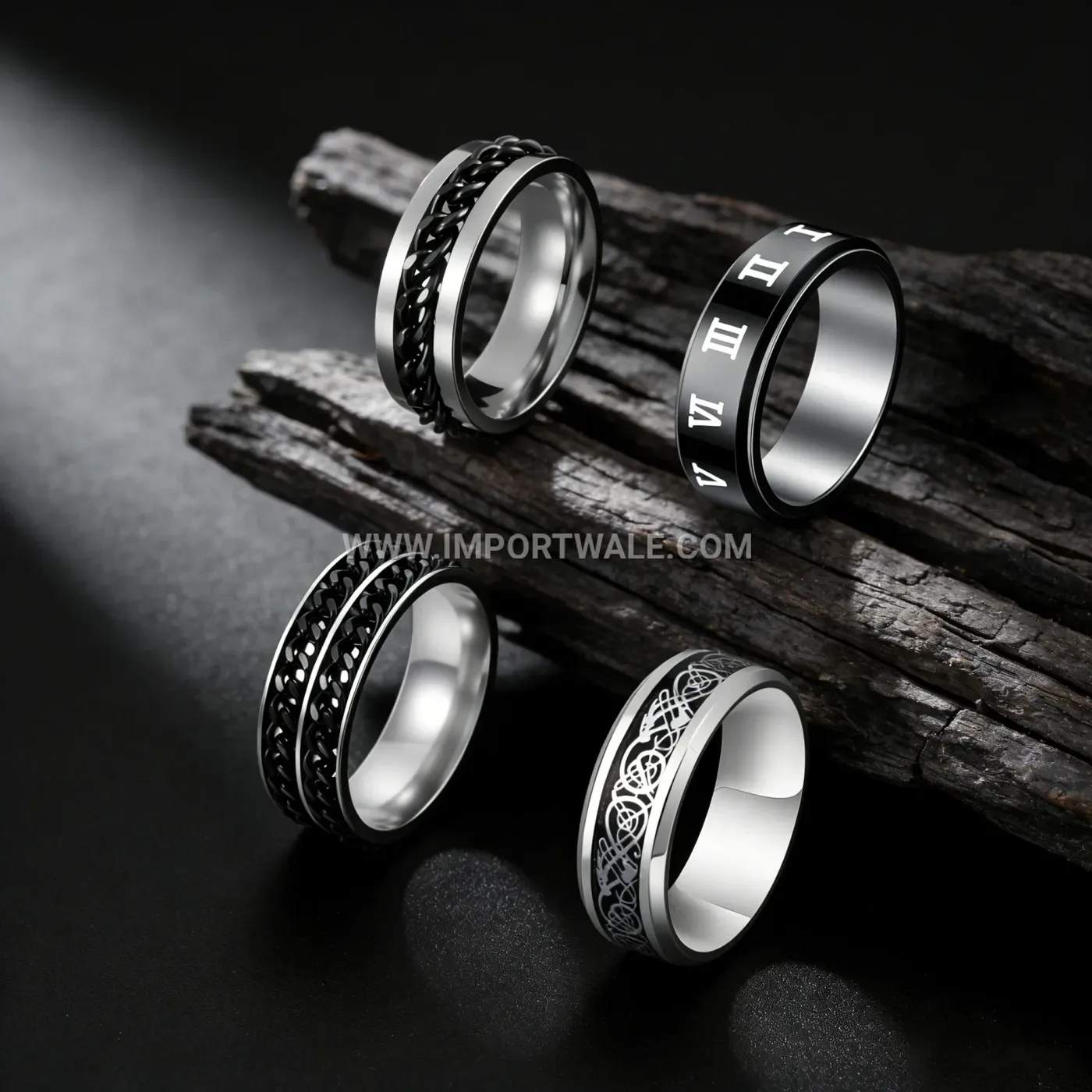 Frosted Gold Plated Stainless Steel Minimalist Ring
