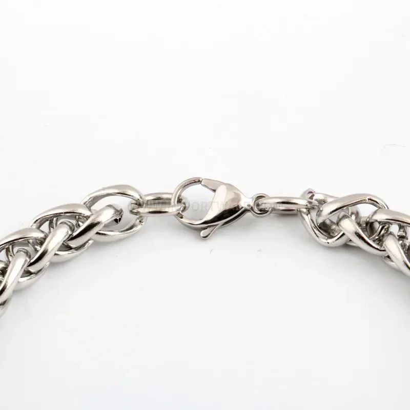 Twisted Rope Chain Titanium Steel Men Bracelet