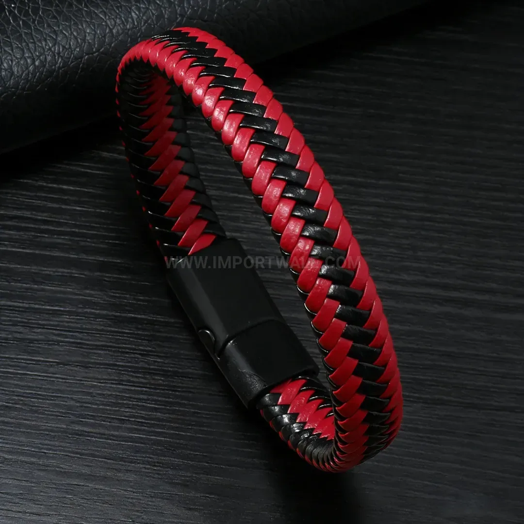 Designer Multi-Strand Handcrafted Leather Wrap Wristband for Men