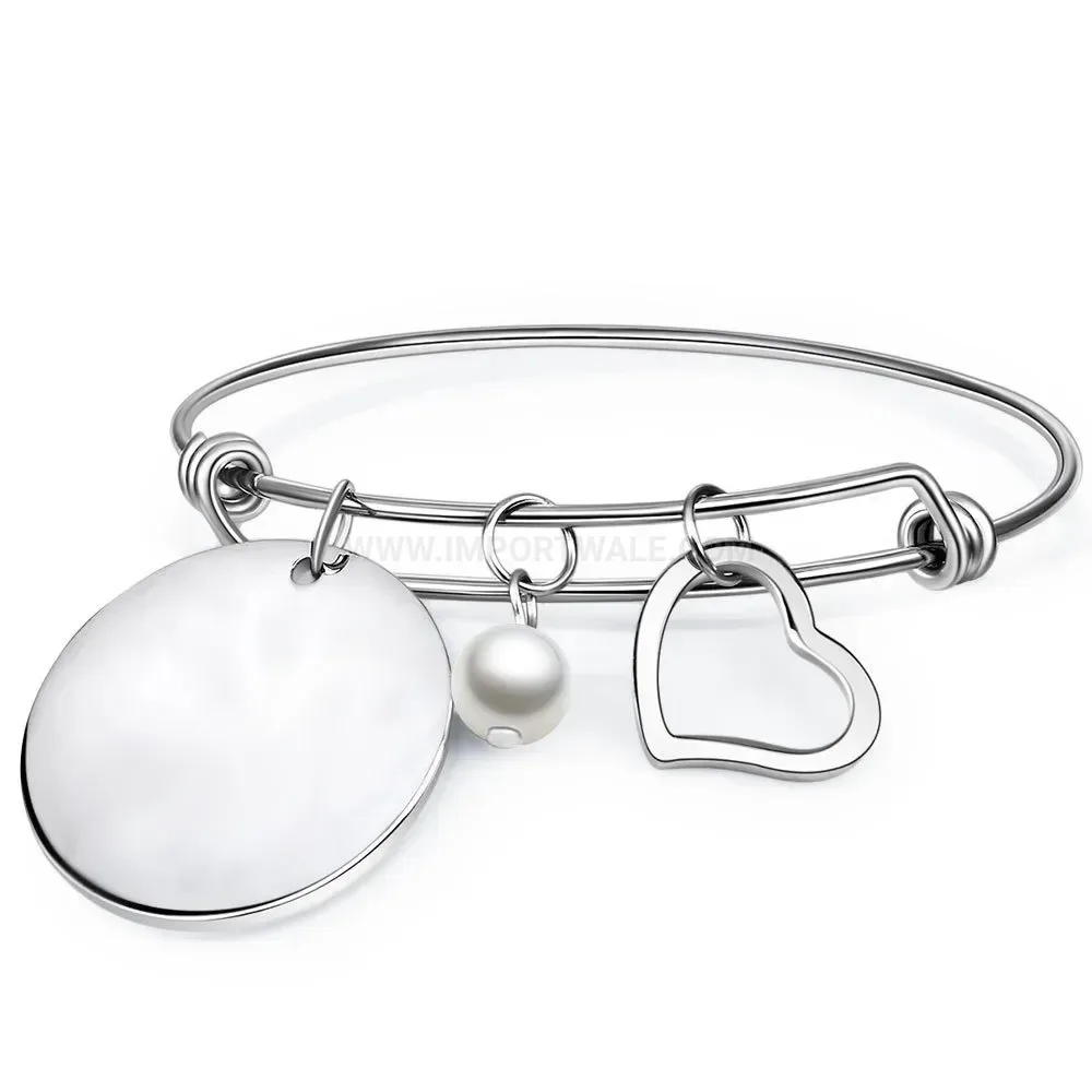 Designer Adjustable Expanding Stainless Steel Wire Bangle