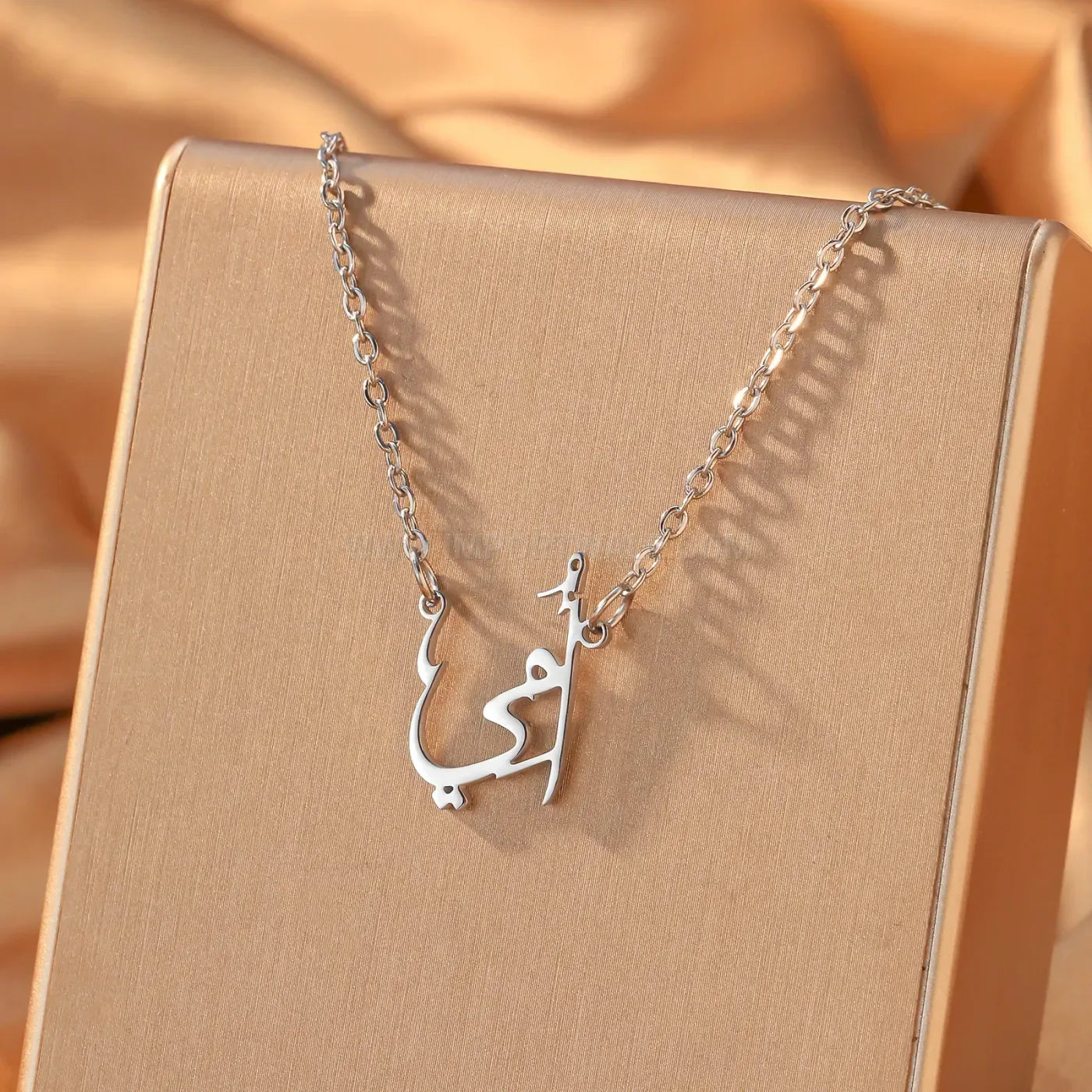 Tarnish Free Stainless Steel Arabic Script Mama Calligraphy Pendant Necklace