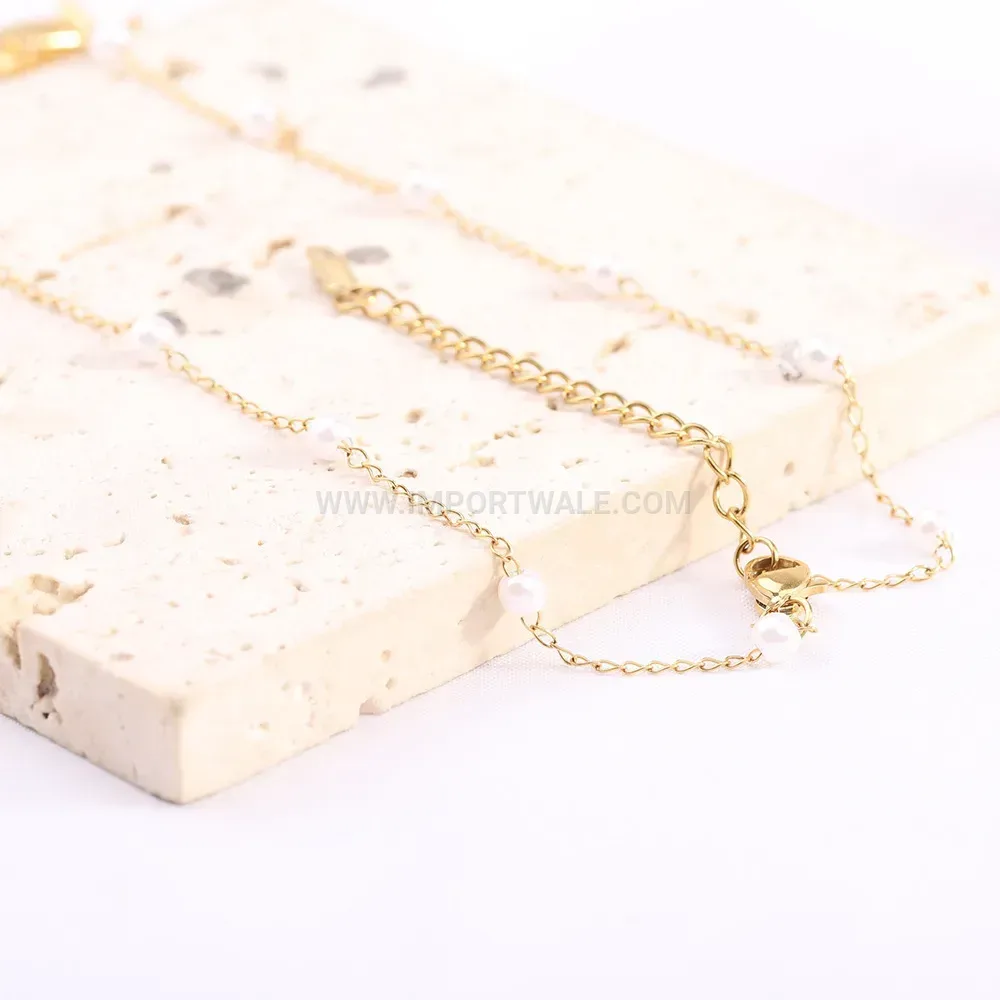 Gold Plated Stainless Steel Seashell Starfish Necklace