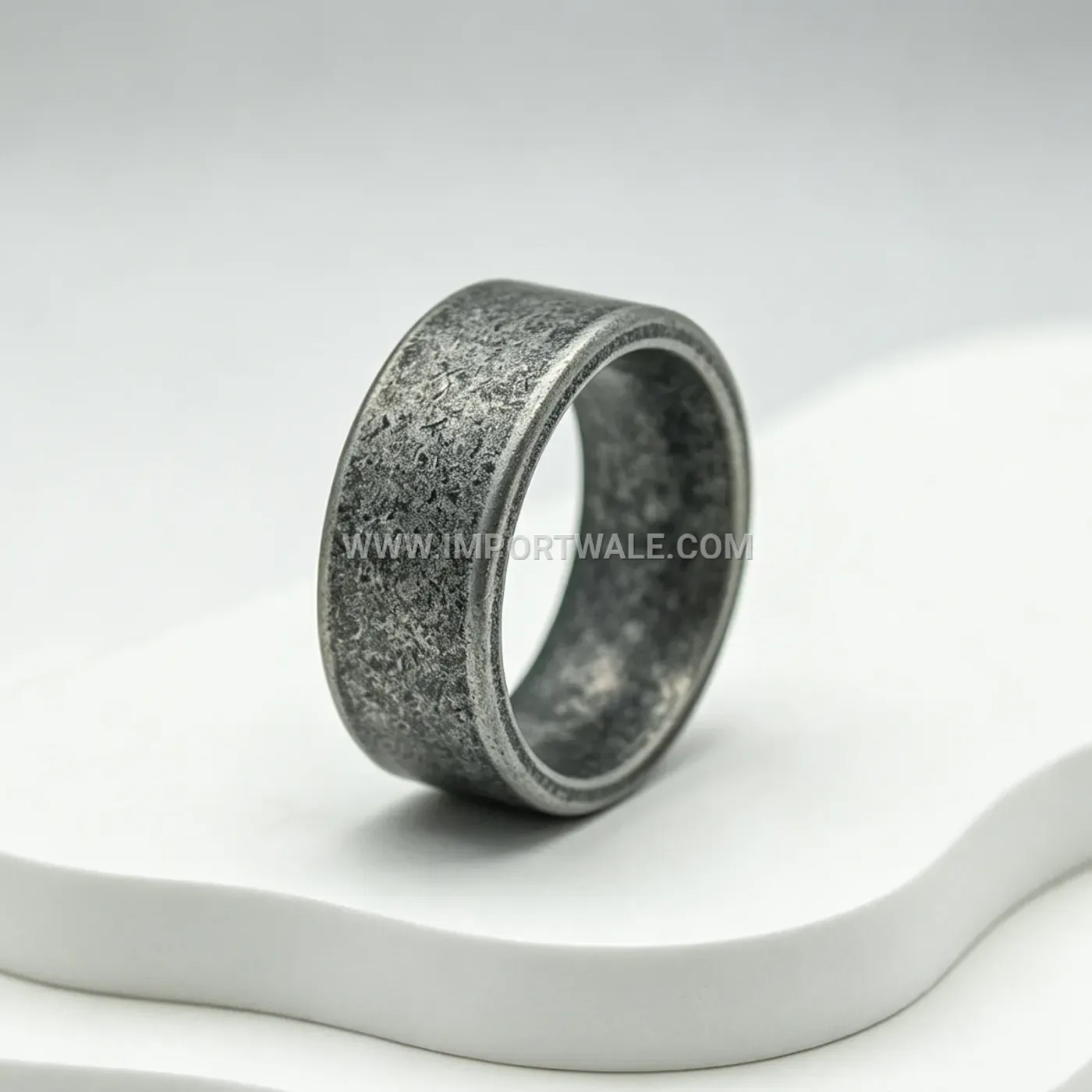 Minimalist Round Band Gothic Stainless Steel Couple Ring