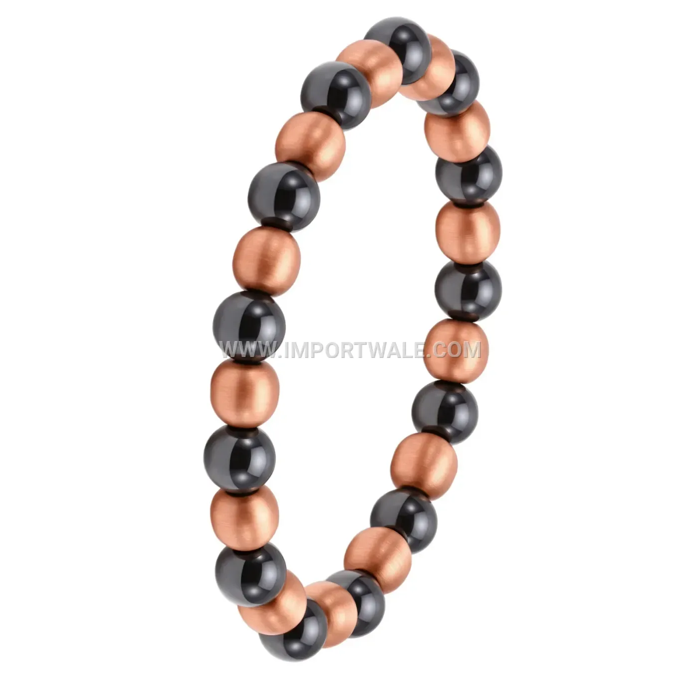 Vintage Red Copper Magnetic Bead Beaded Bracelet