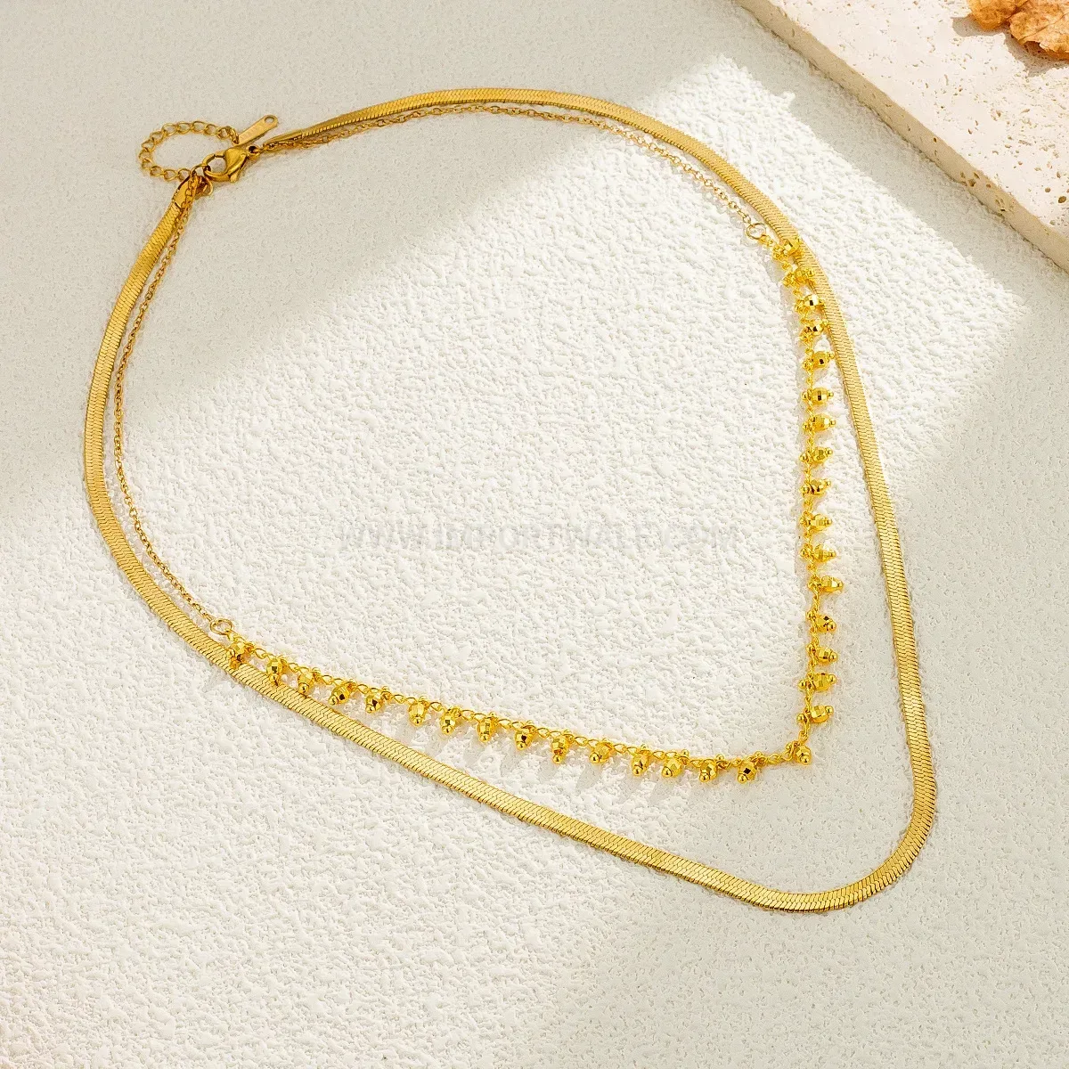Spherical Spliced Gourd Tassel Pendant Chain Necklace
