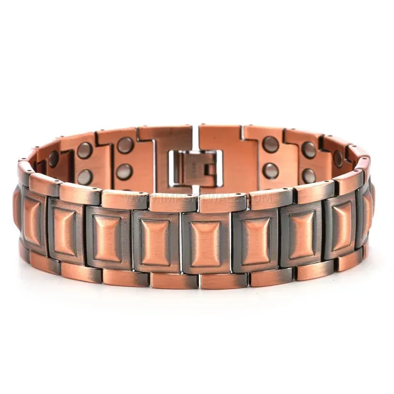 Chic Vintage Wide Copper Magnetic Therapy Bracelet