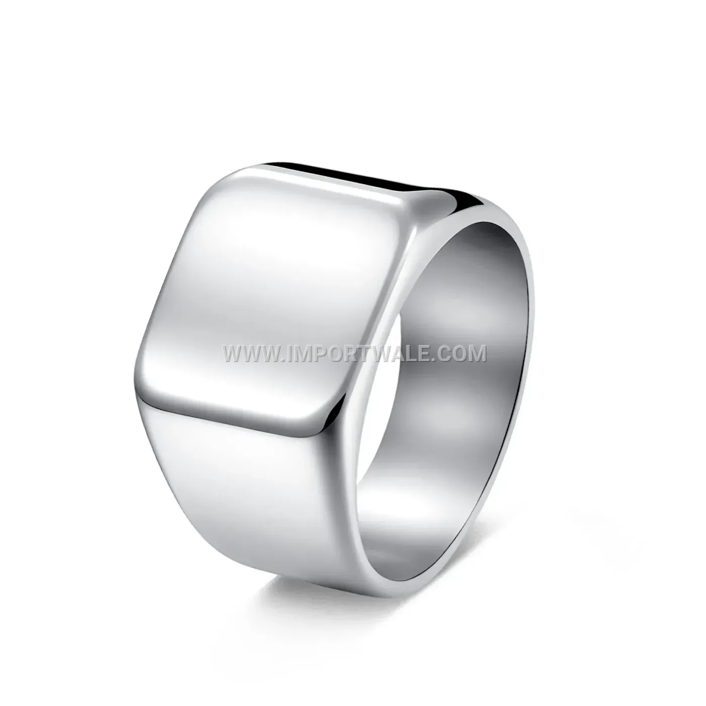 Stainless Steel Stackable Signet Ring Set