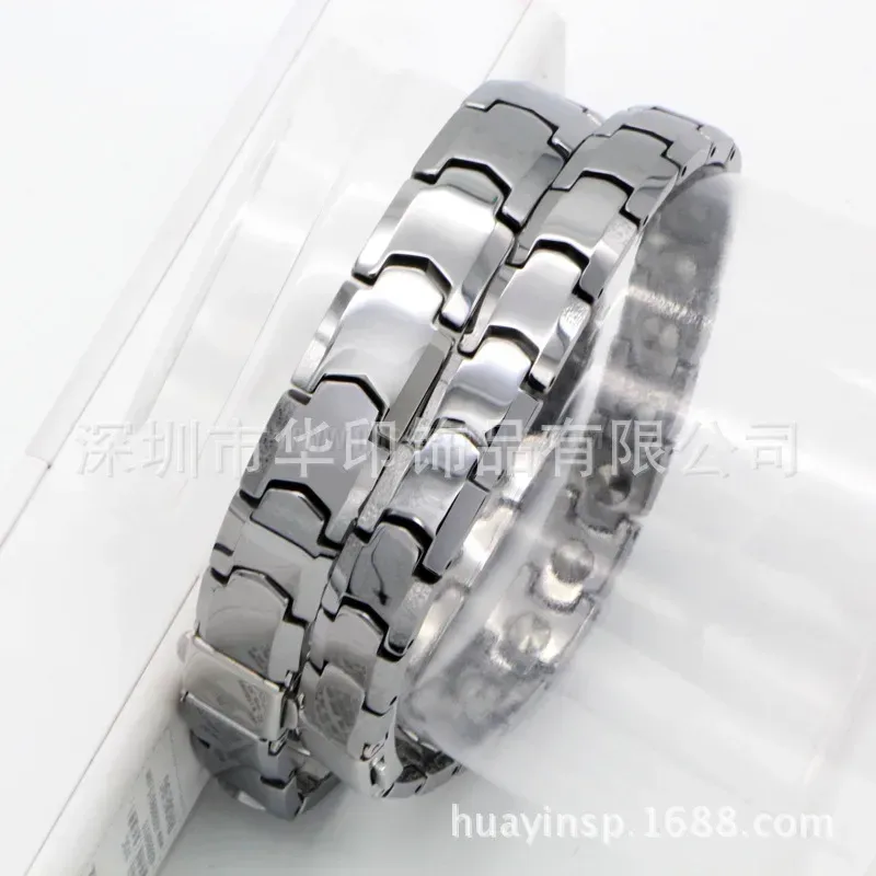 Minimalist Tungsten Steel Watch-Clasp Magnetic Bracelet