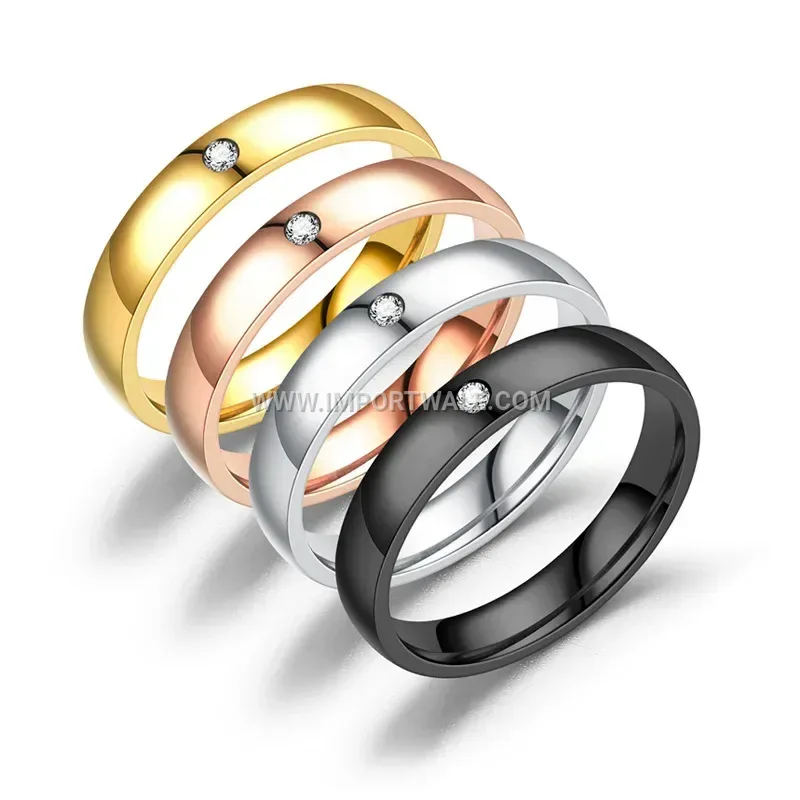 Vintage Crystal Encrusted Stainless Steel Ring