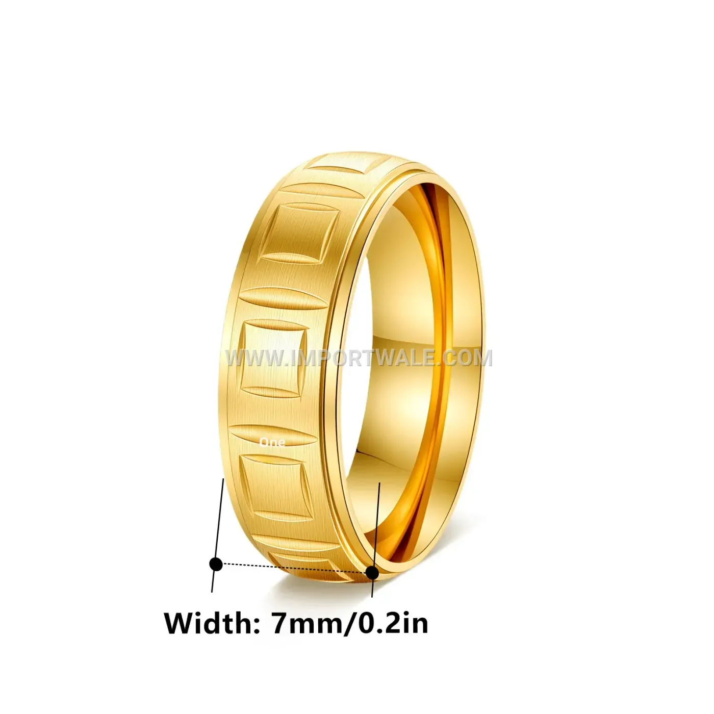 Textured Sandblast Stainless Steel Band Ring