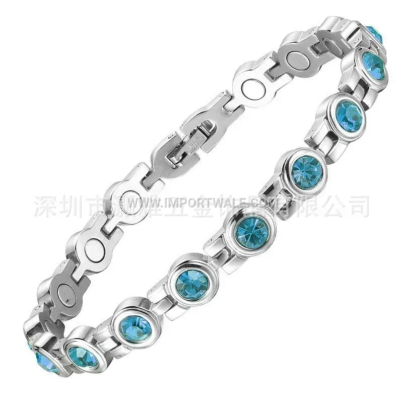 Adjustable 18K Gold Plated Titanium Steel Magnetic Bracelet