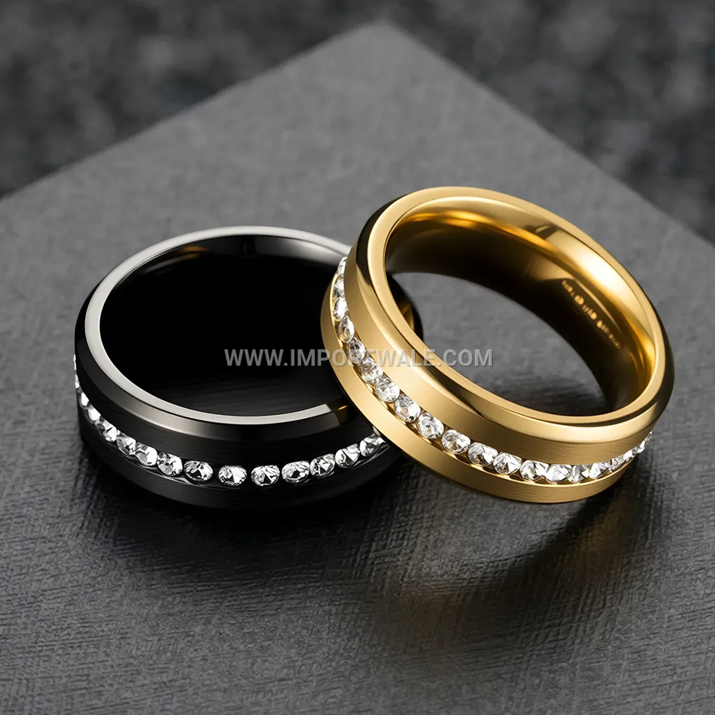 Vintage Radiant Cut Crystal Stainless Steel Band