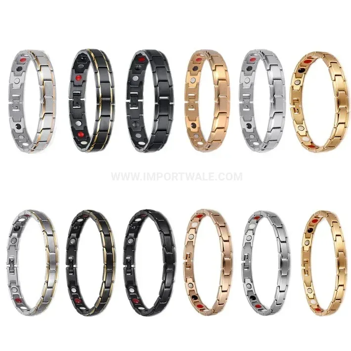 Premium Geometric Copper and Stainless Steel Bio Magnetic Bracelet