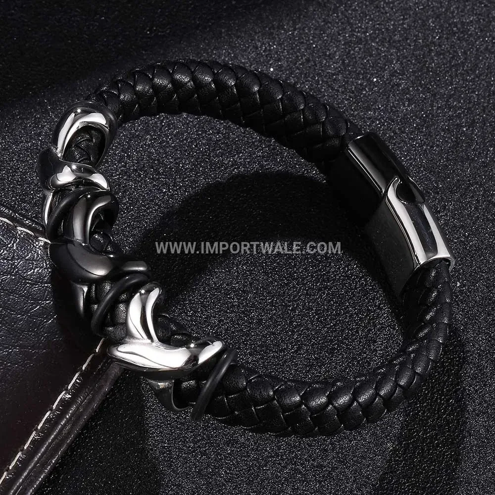 Heart Shaped Titanium Steel Magnetic Charm Bracelet