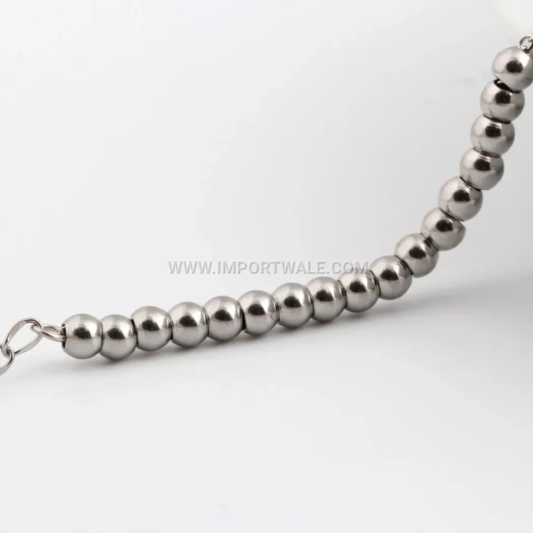 Minimalist 4mm Stainless Steel Bead Chain Bracelet