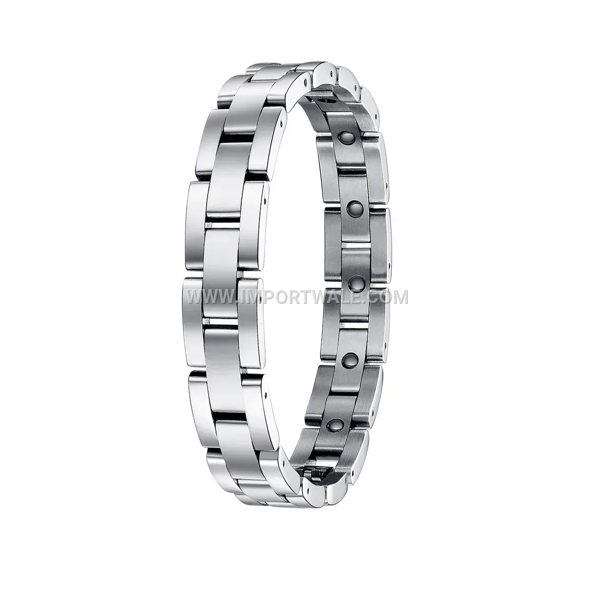 Adjustable Electroplated Titanium Steel Magnetic Chain Bracelet