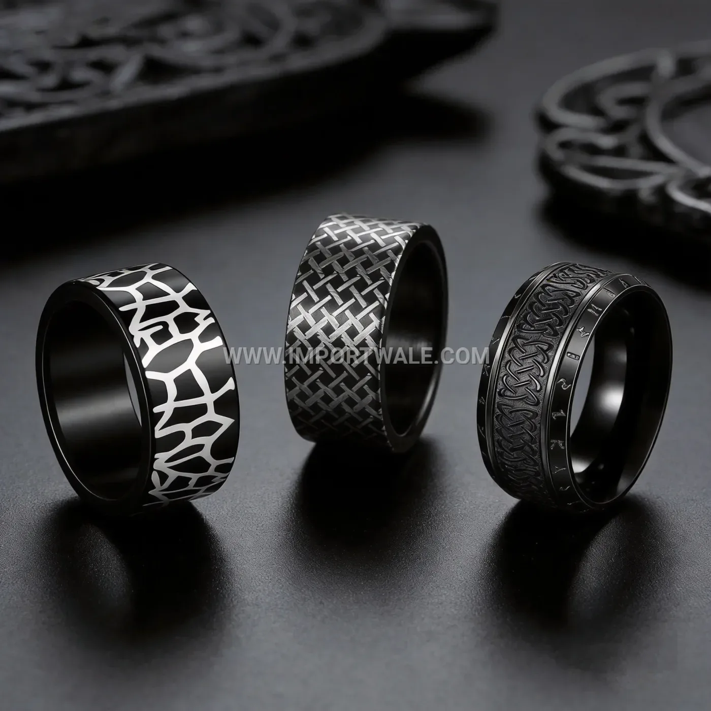 Slim Gold Plated Stainless Steel Half Eternity Ring