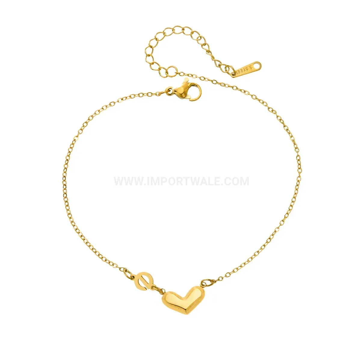Elegant Dainty Stainless Steel 3D Heart Pendant Jewelry Set