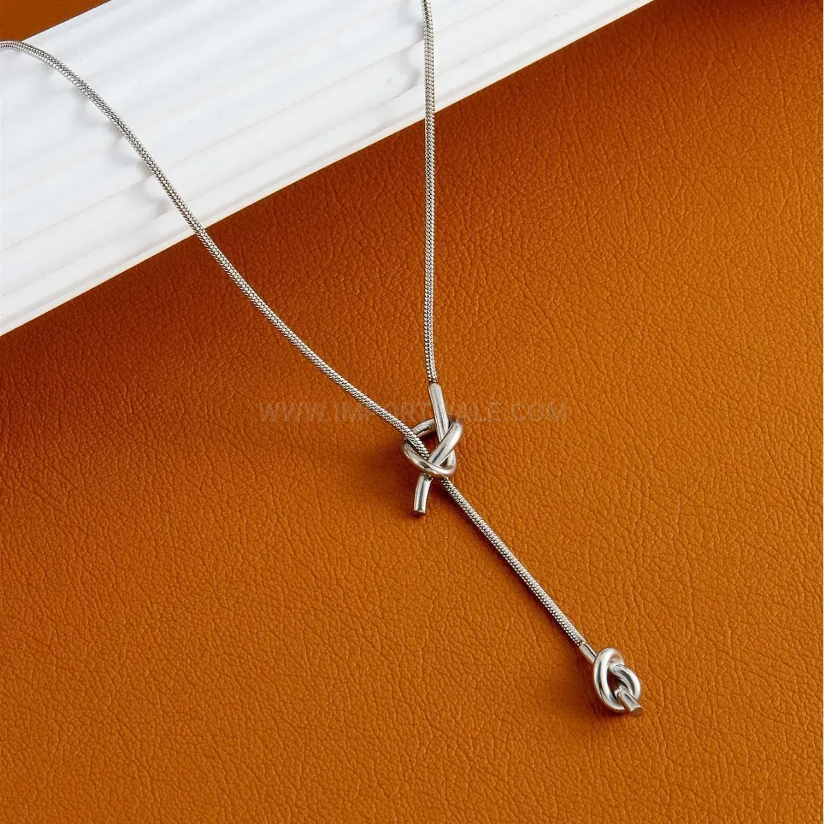 Premium Titanium Steel Knotted Sweater Chain Necklace