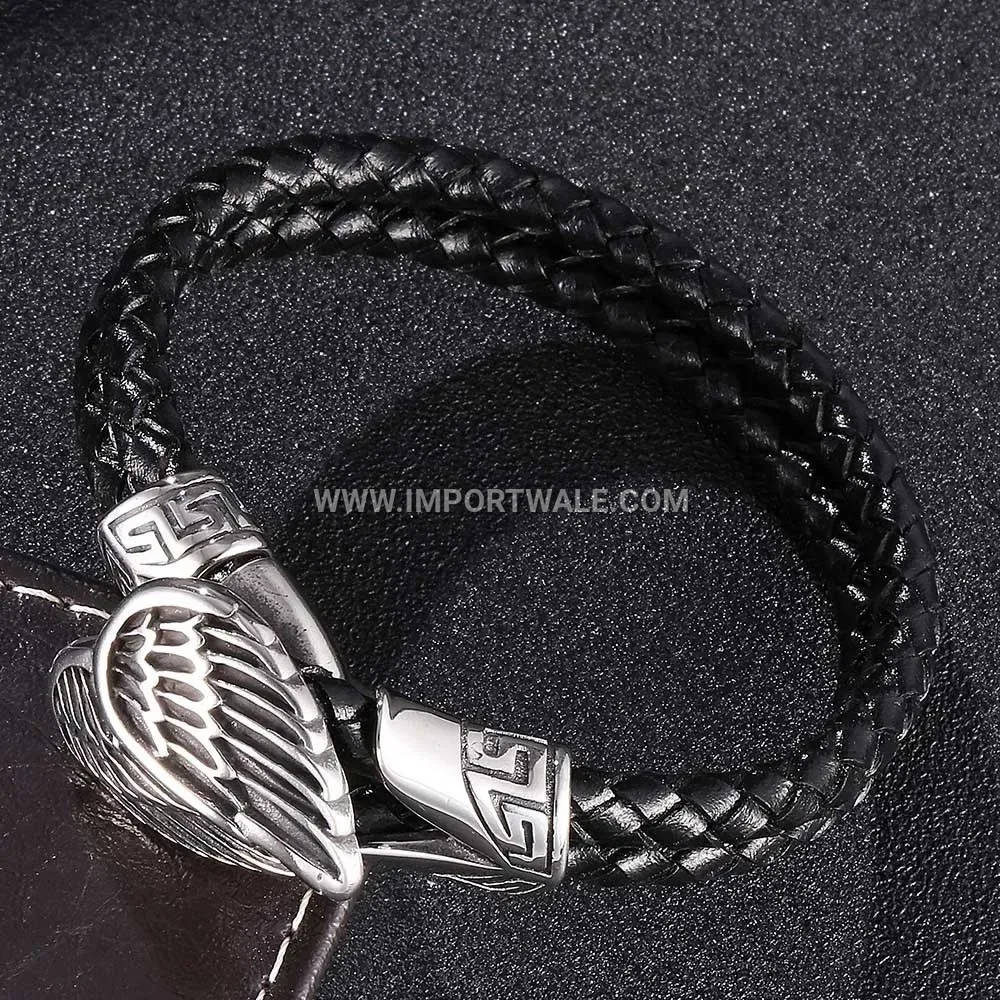 Stainless Steel Footprint Charm Bracelet with Pearl Chain