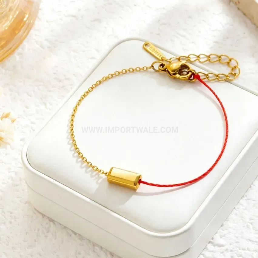 Rhinestone Heart and Key Gold Plated Stainless Steel Bracelet