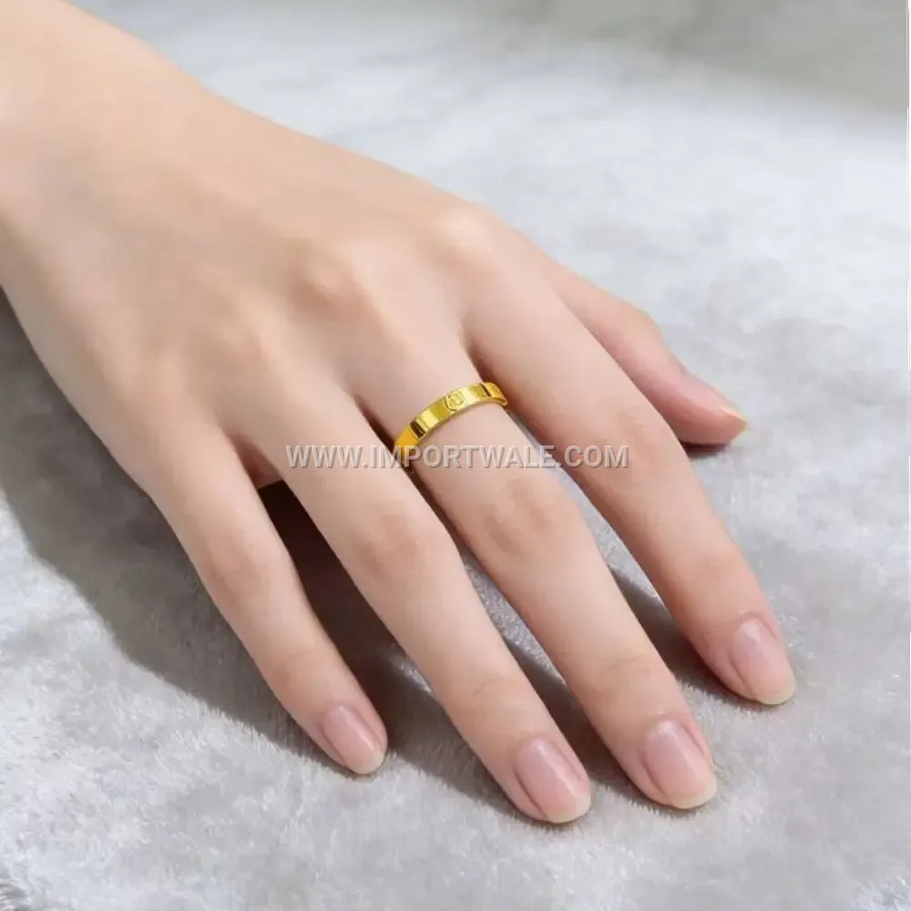 Gold Plated Stainless Steel Horse Motif Band