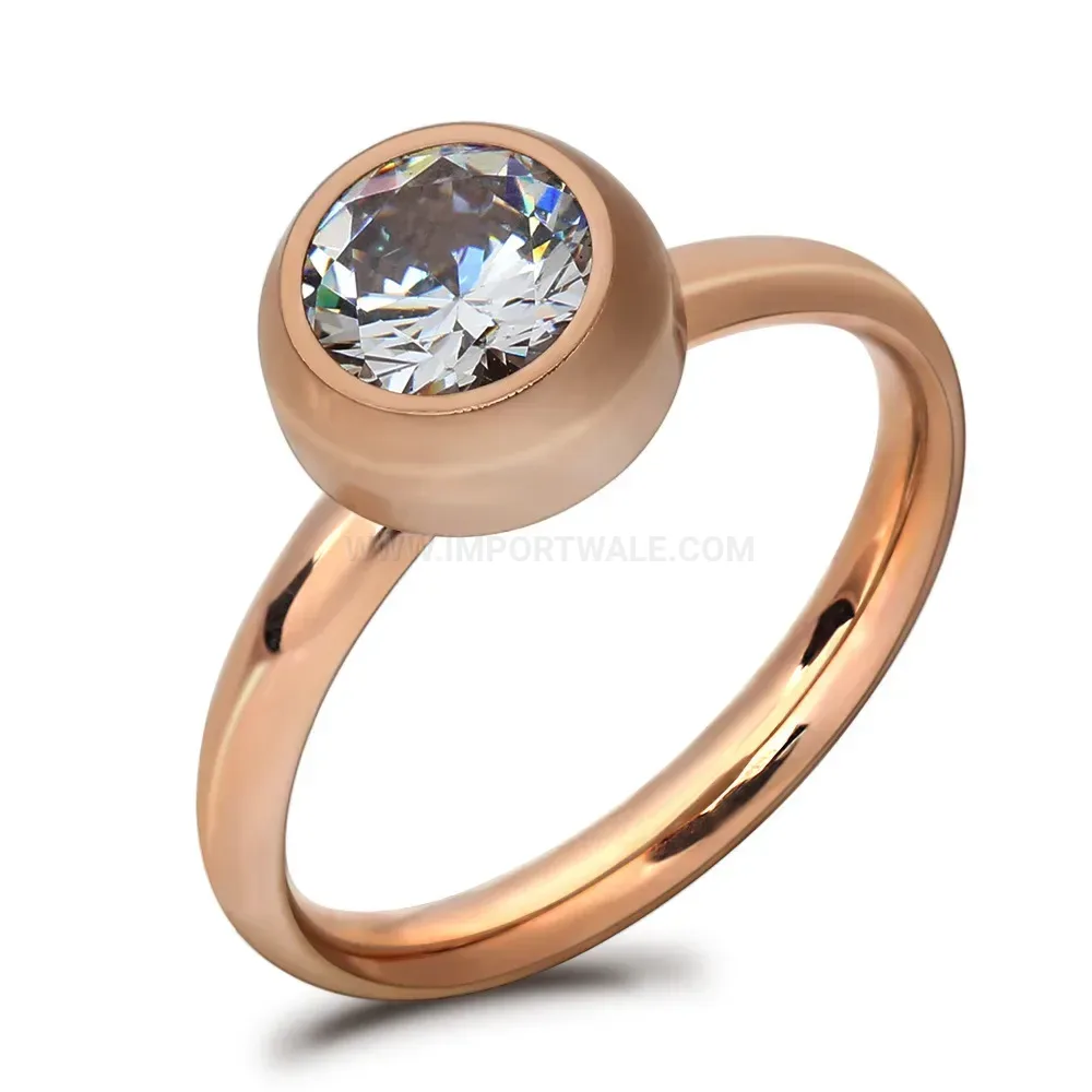 Bold Detachable Crystal Stainless Steel Geometric Pinky Ring