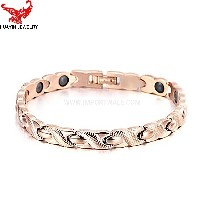 Classic Dragon Engraved Titanium Steel Bio Magnetic Bracelet