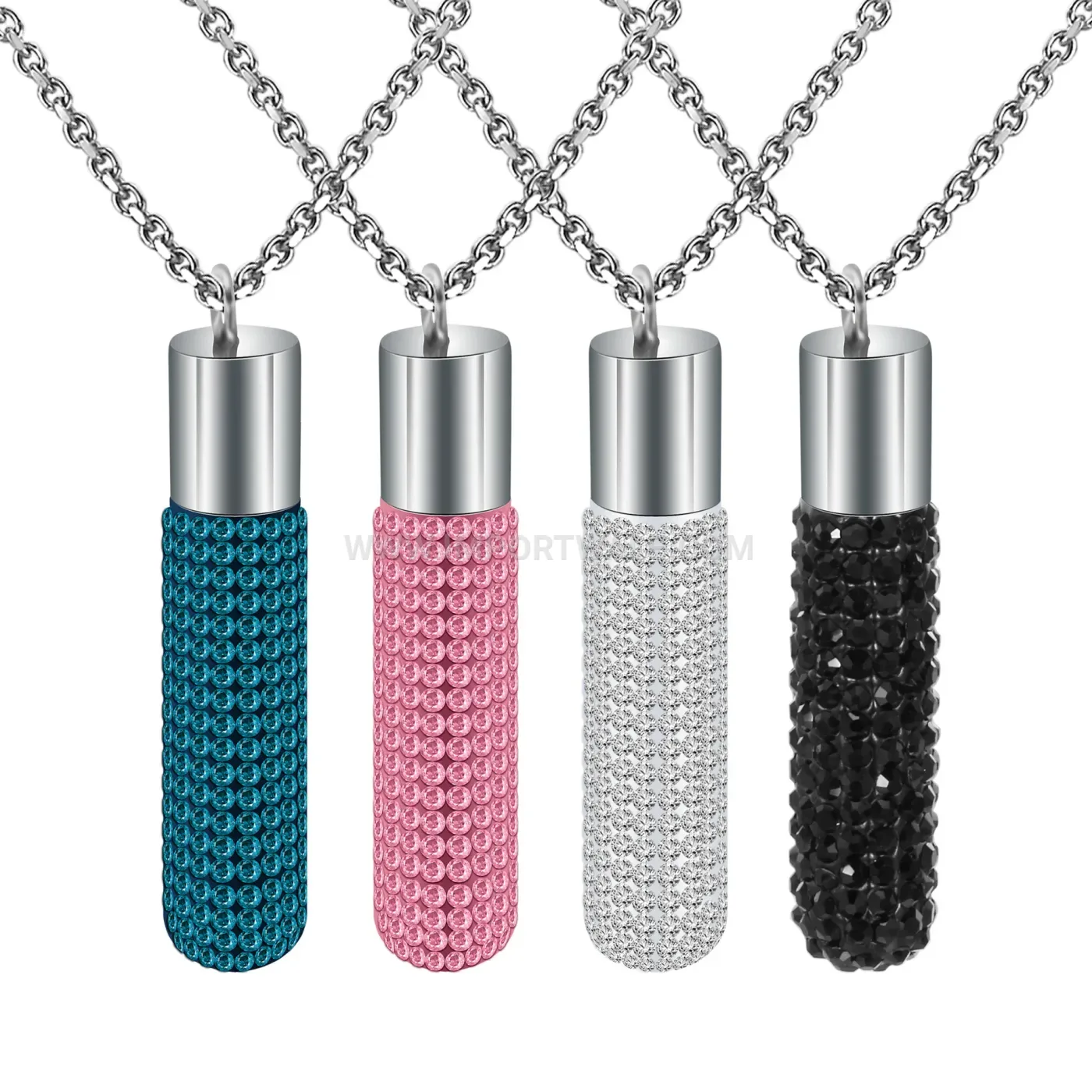 Lipstick Charm Crystal Stainless Steel Clavicle Chain