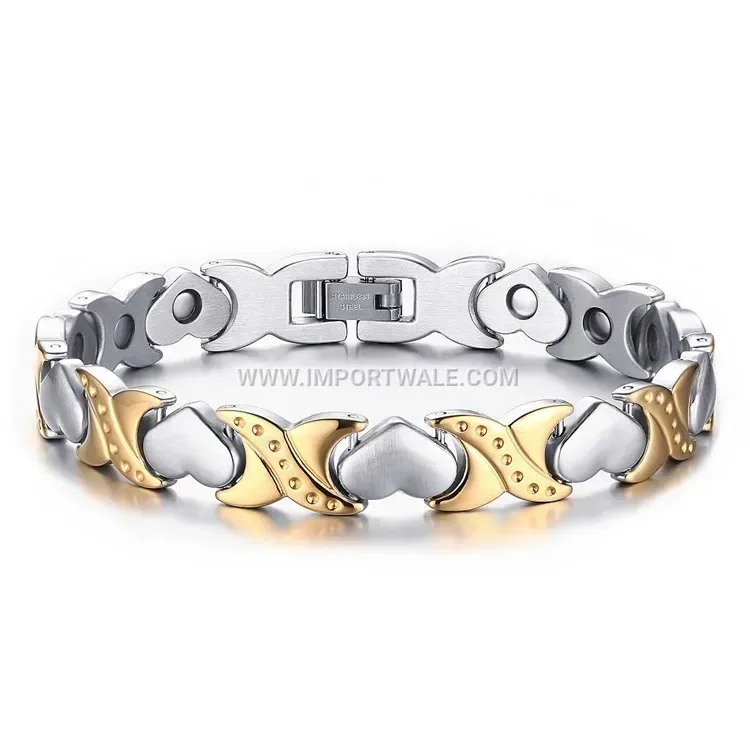 Titanium Steel Magnetic Energy Link Bracelet