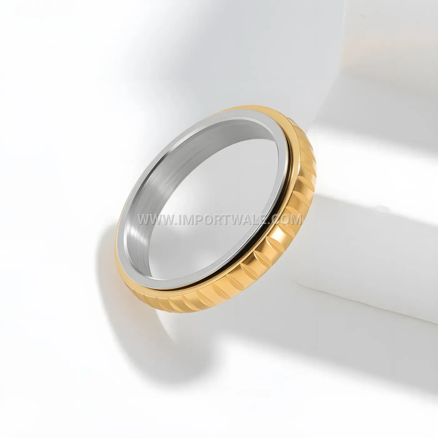 Rotatable Stainless Steel Spinner Band Ring