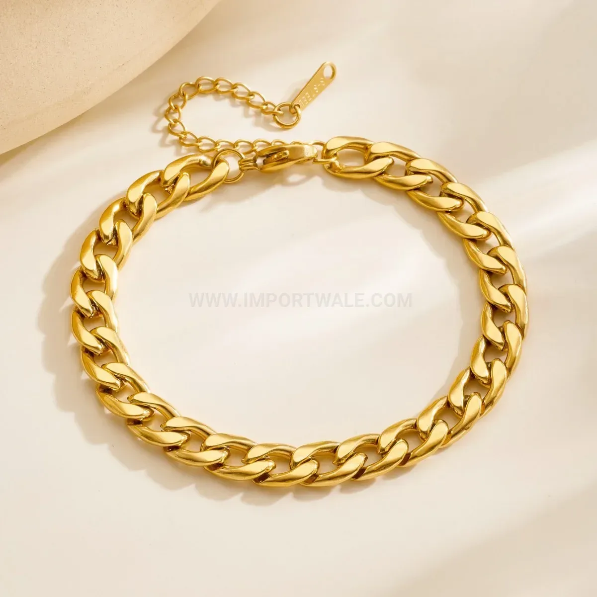 Unisex Stainless Steel Chunky Chain Link Statement Bracelet