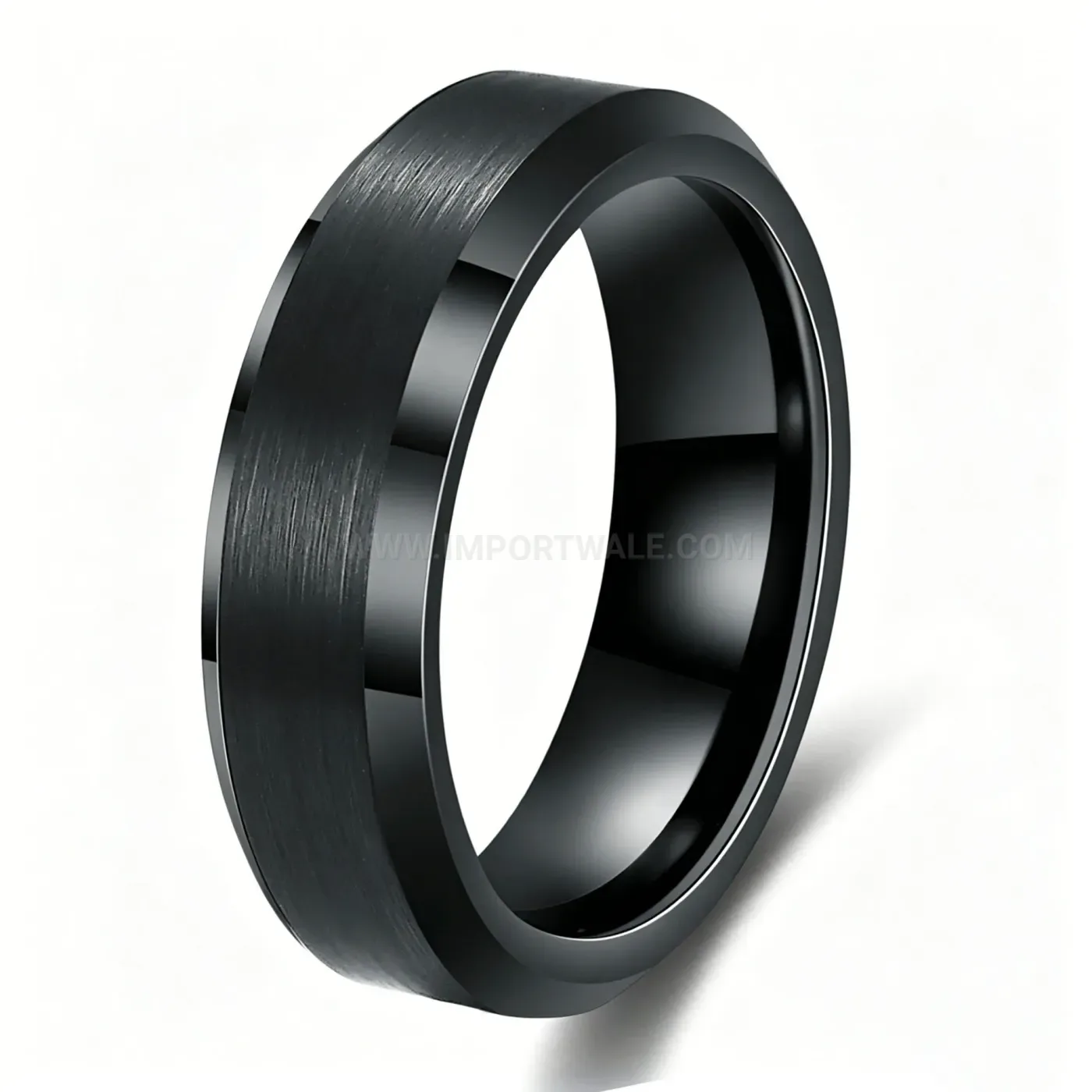 Chic Brushed Metallic Stainless Steel Band Ring