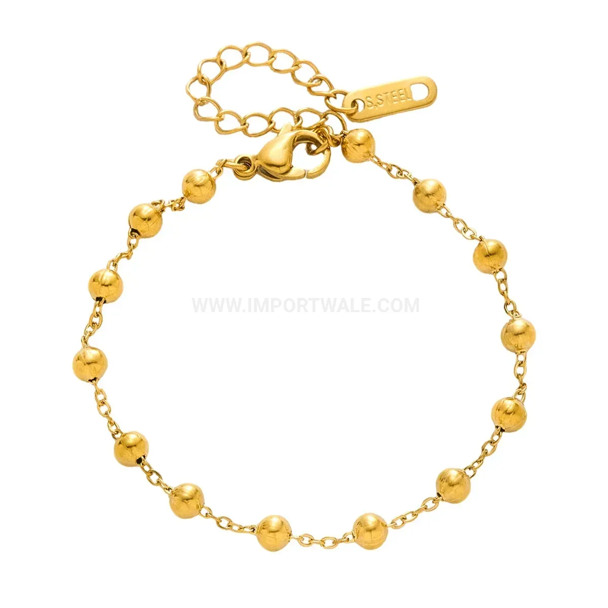 Minimalist Stainless Steel Bead Chain Bracelet