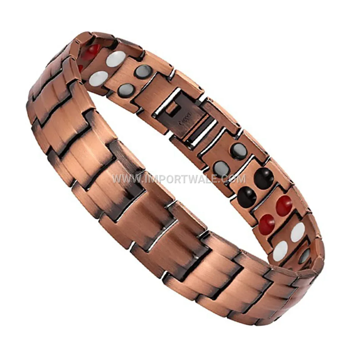 Vintage Geometric Titanium Steel Magnetic Energy Bracelet