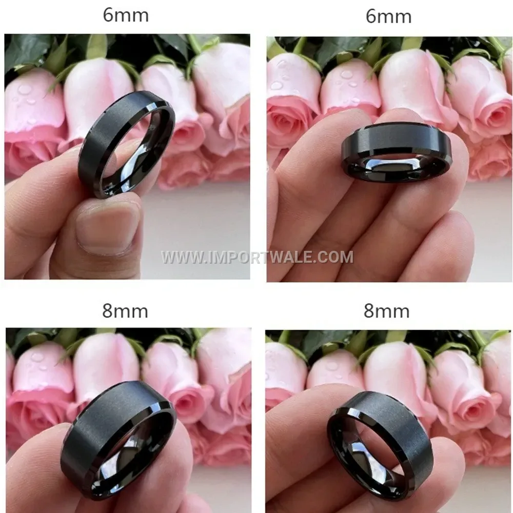 Minimalist Plain Gold Plated Stainless Steel Couple Band